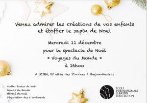 Marché de Noël école internationale du Bassin d’Arcachon