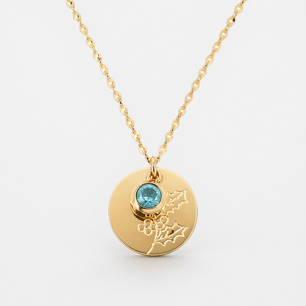 Collier fleur de naissance Décembre