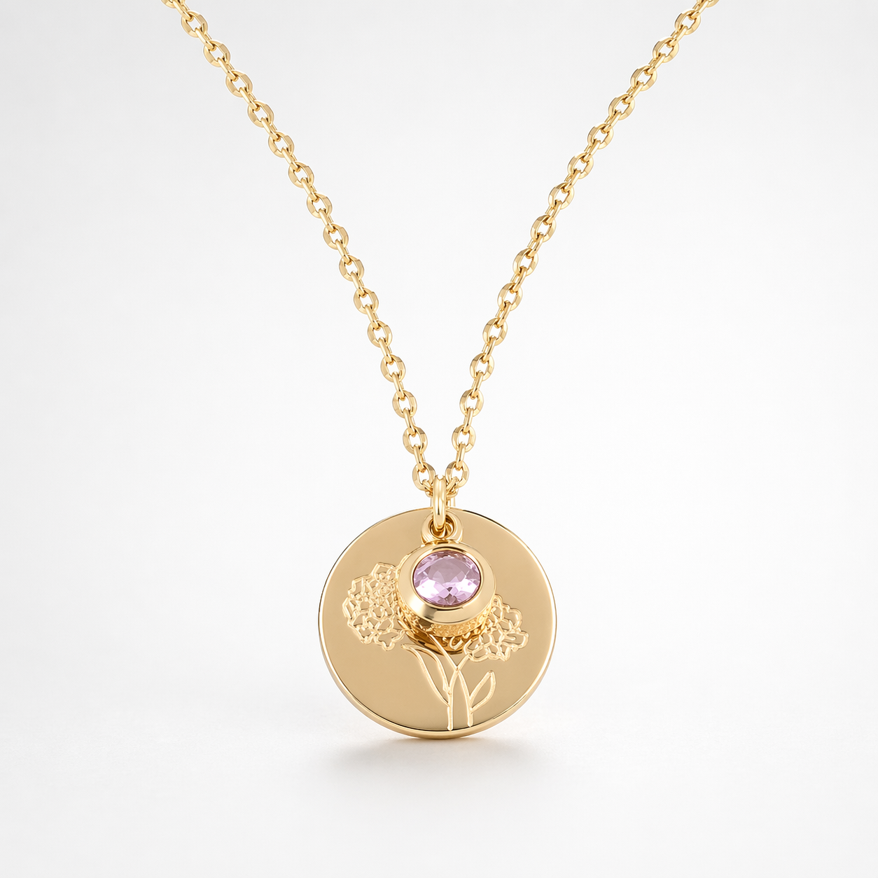 Collier fleur de naissance Octobre souci