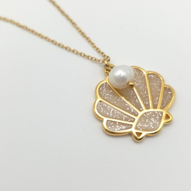 Collier sautoir coquillage Jallia