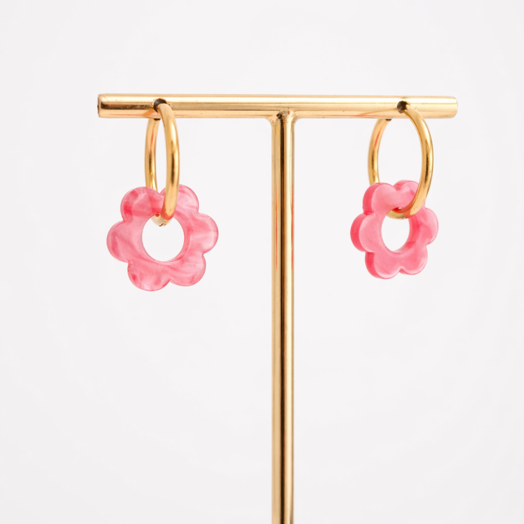 Boucles d'oreilles Fleur bonbon Rosalie
