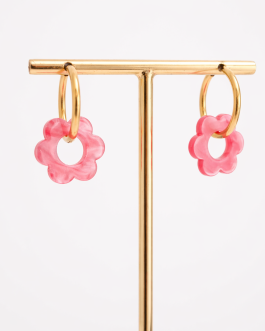 Boucles d'oreilles Fleur bonbon Rosalie
