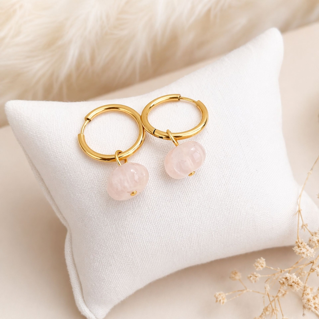Boucles d’oreilles quartz Helene