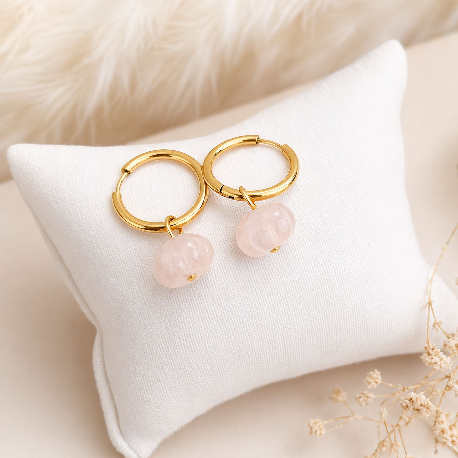 Boucles d’oreilles quartz Helene