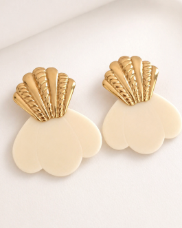 boucles d’oreilles Lily écru