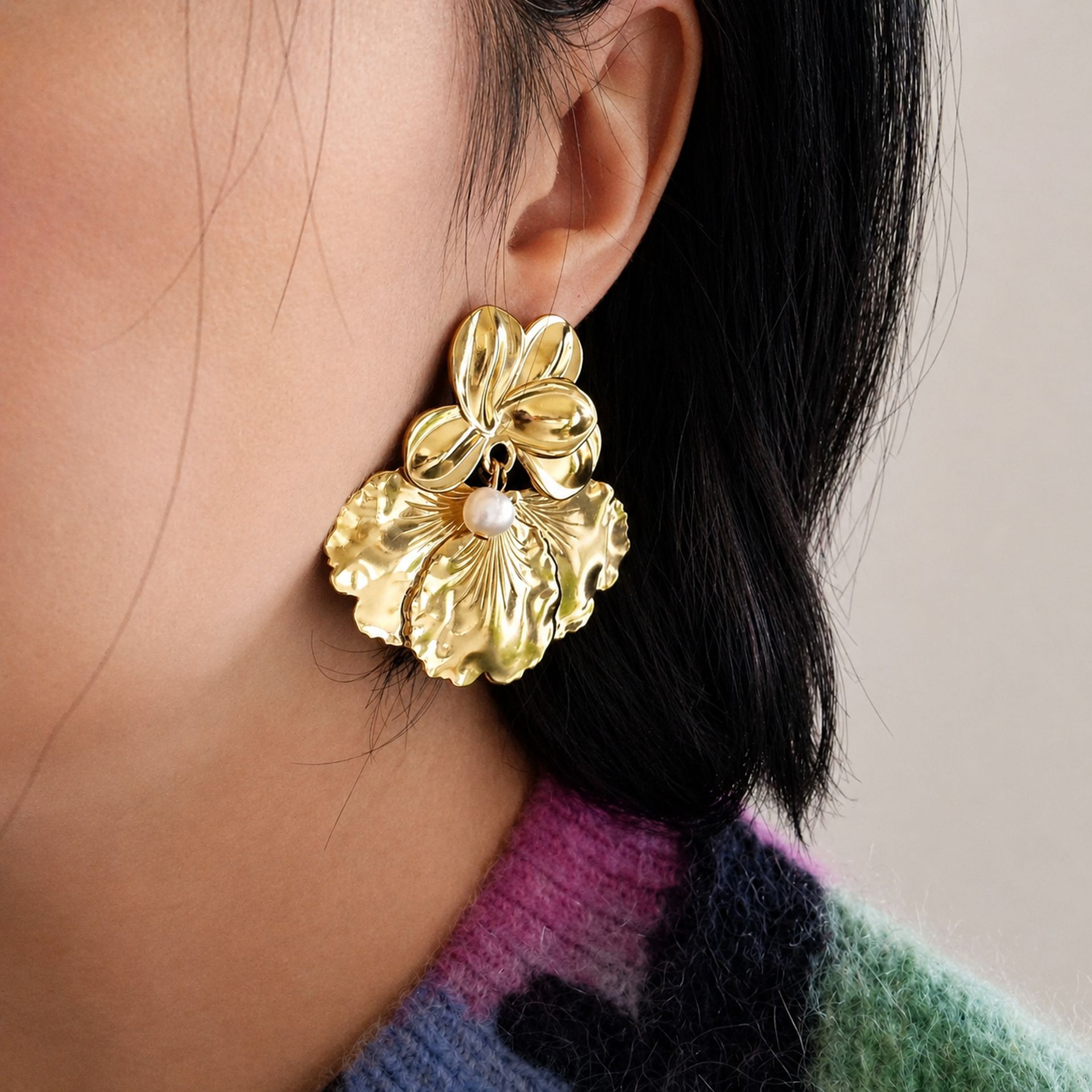 boucles d'oreilles fleur Moana