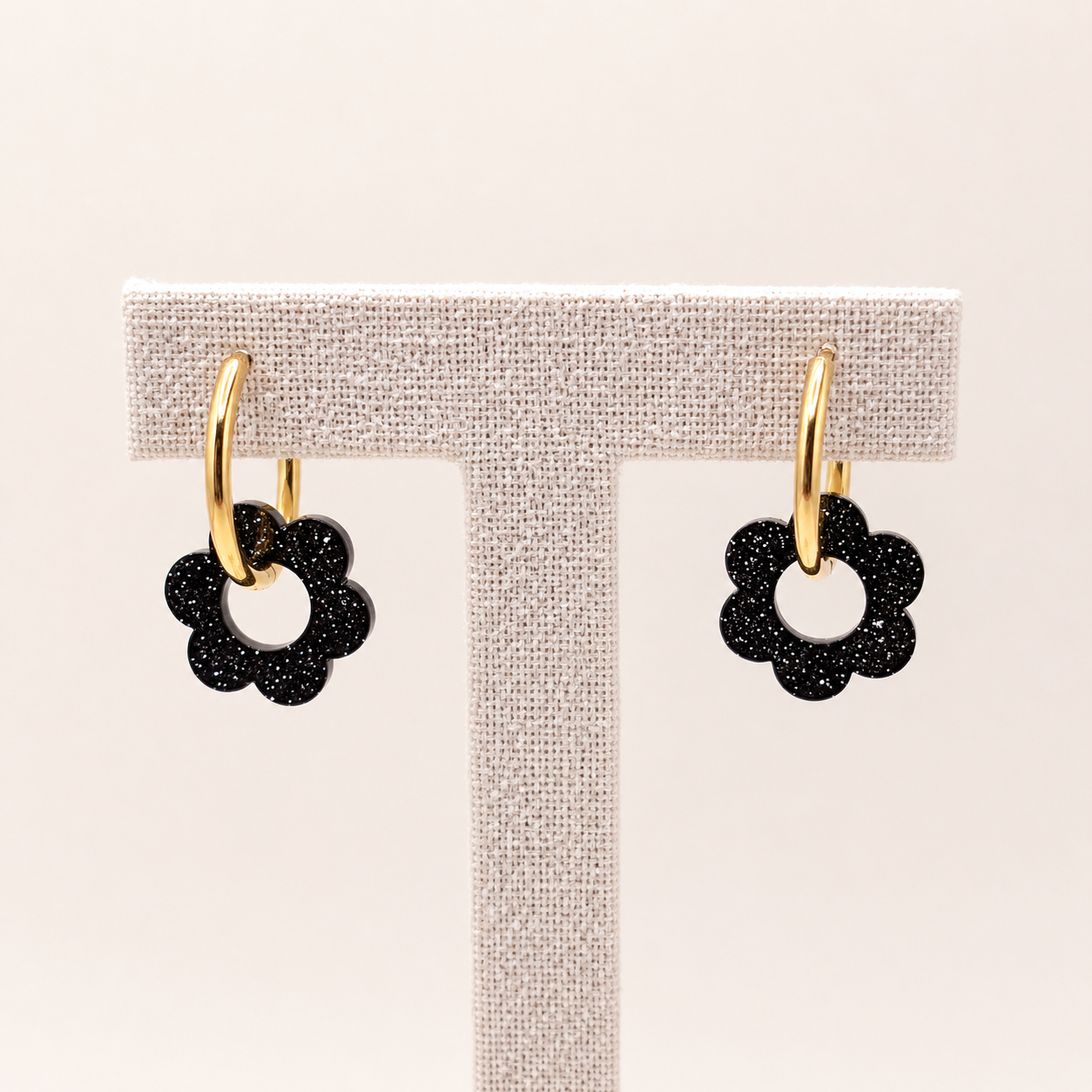Boucles d’oreilles PailletéNoir Rosalie