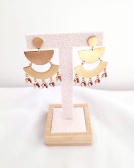 boucles d’oreilles colorées Line
