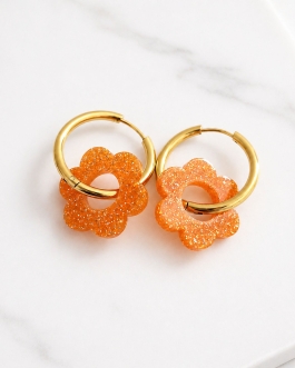 Boucles d’oreilles PailletéOrange Rosalie