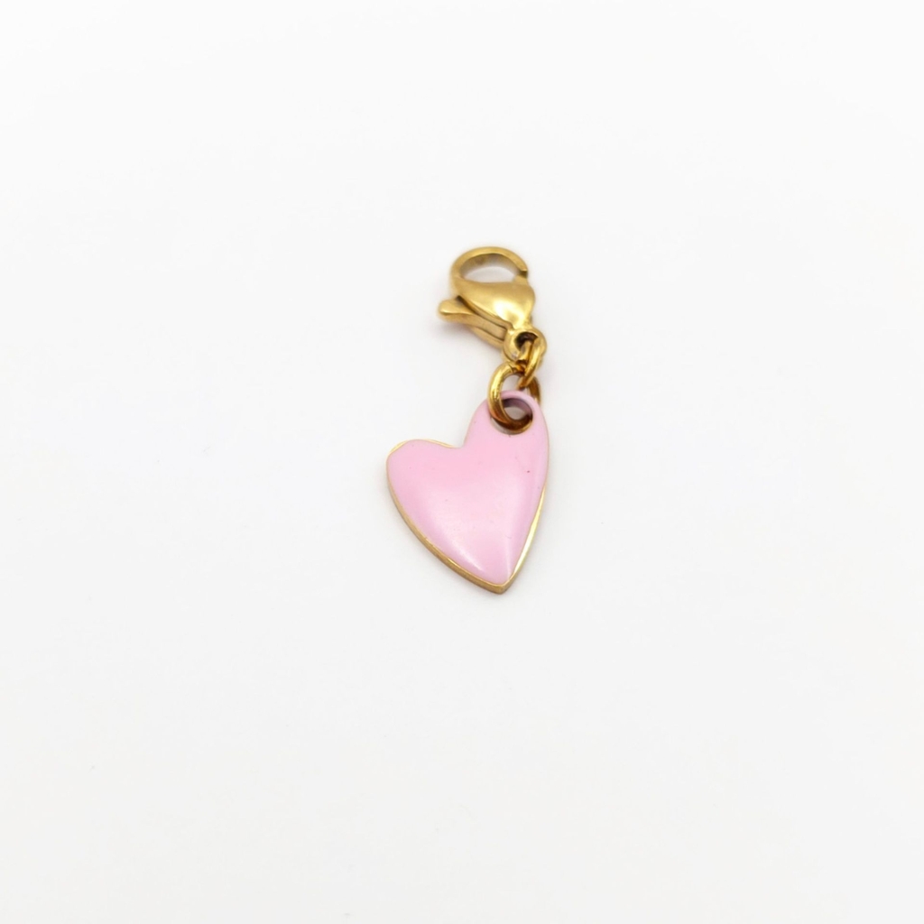 Clips coeur Rose clair