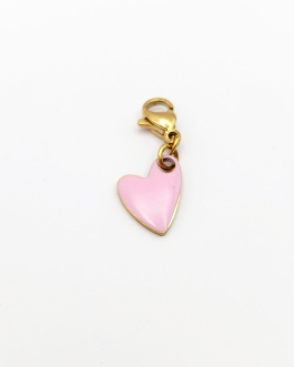 Clips coeur Rose clair