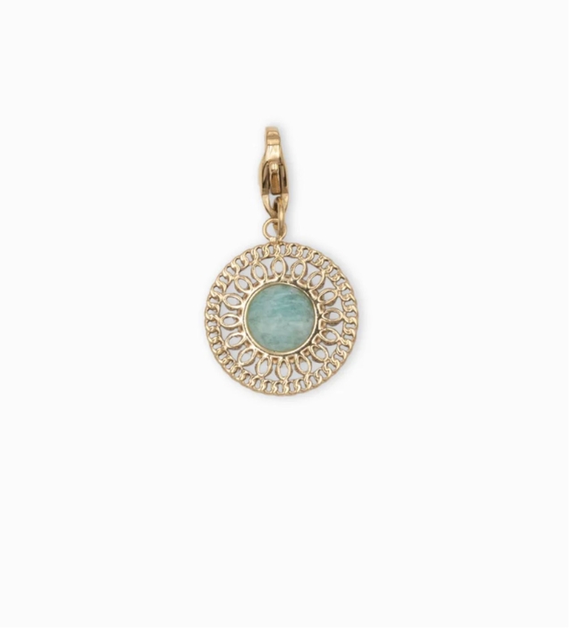 Clips médaille amazonite