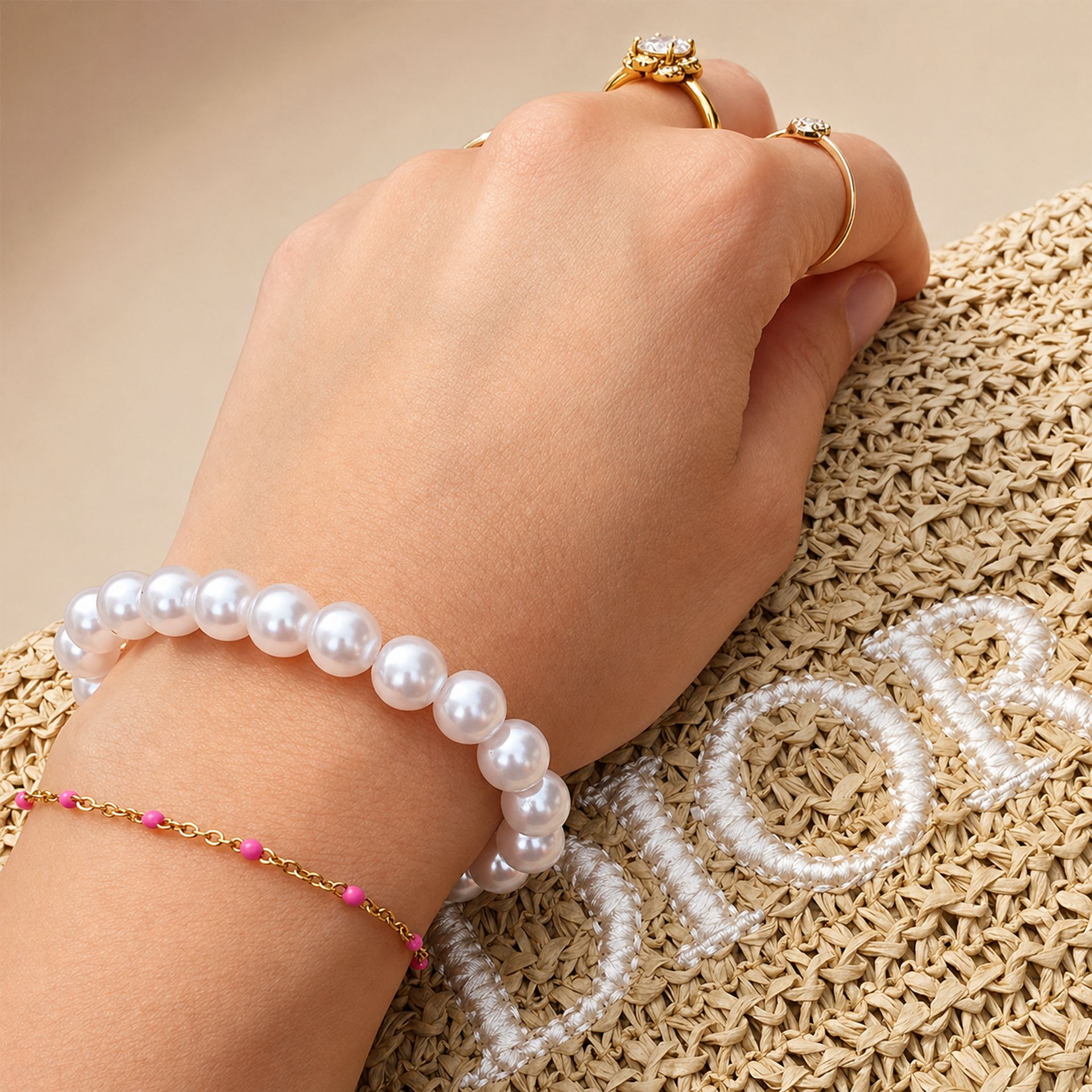 Bracelet rose Ghana