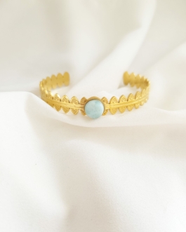 Bracelet jonc amazonite Lucie