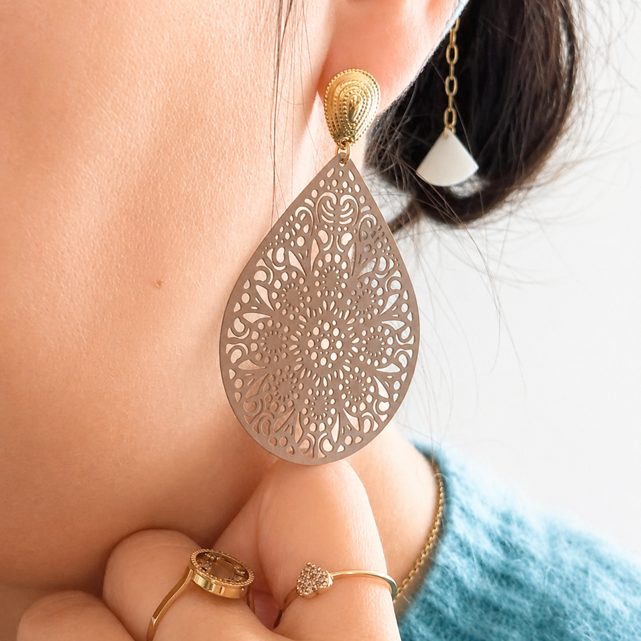 Boucles d'oreilles dentelle Amia