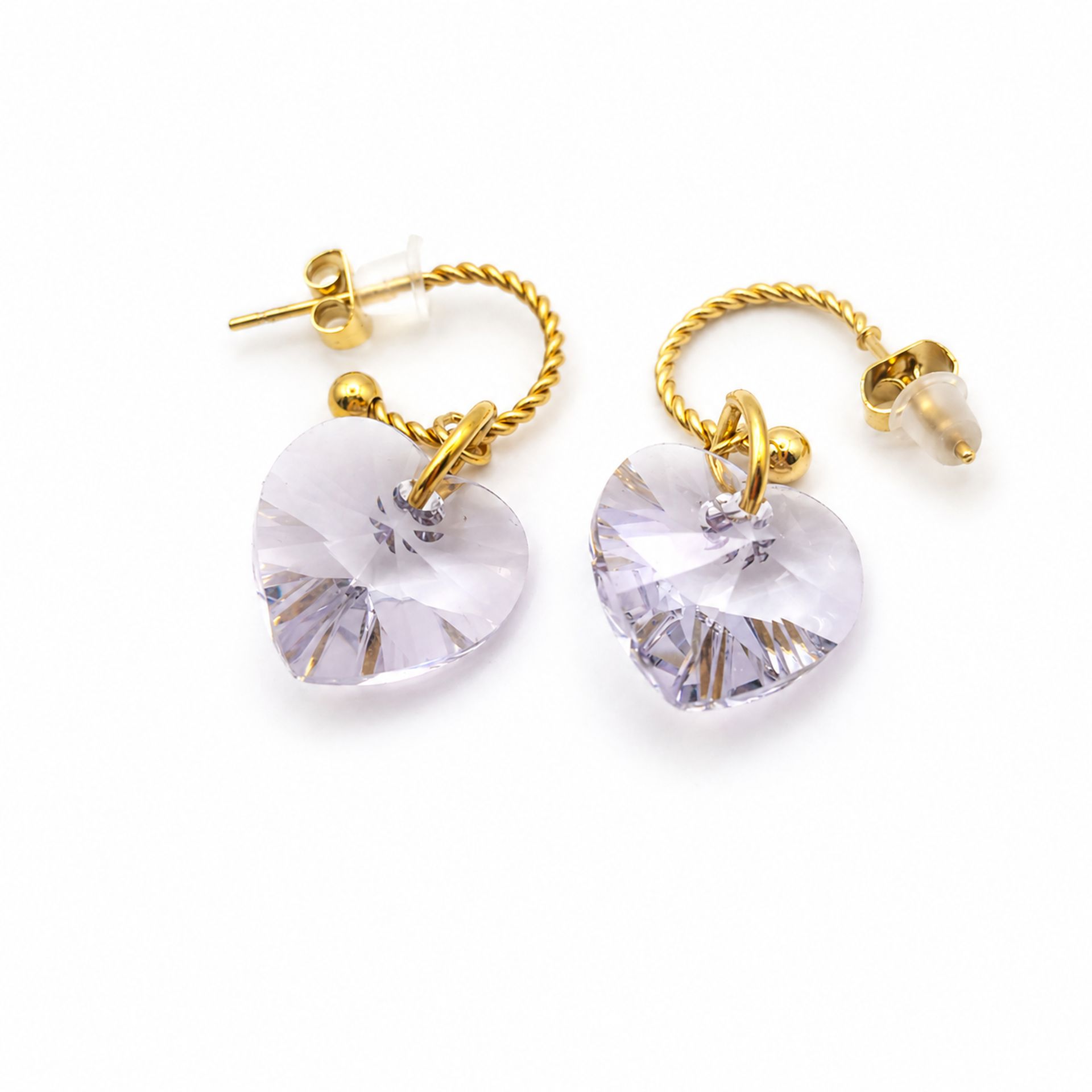 Boucles d'oreilles mauve Rumi