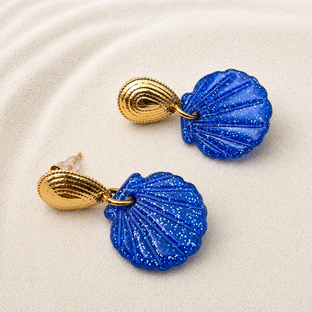 boucles d’oreilles Eléa bleuFoncé