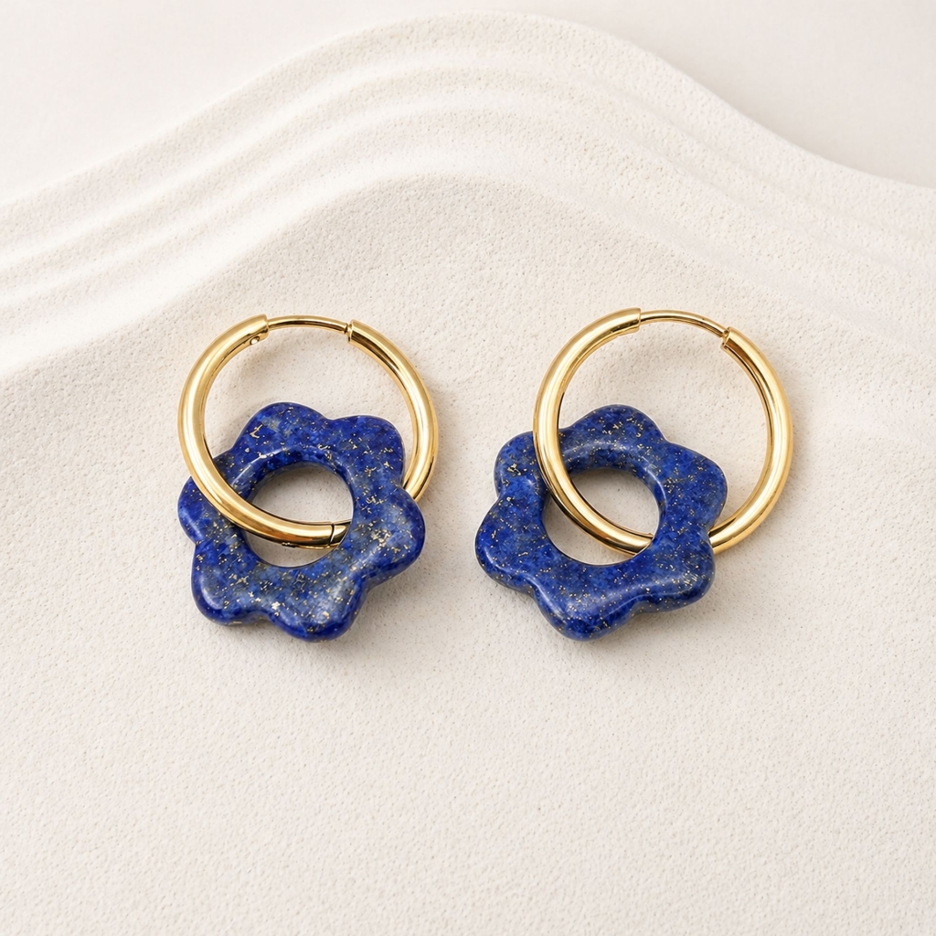 Boucles d’oreilles lapis Rosalie