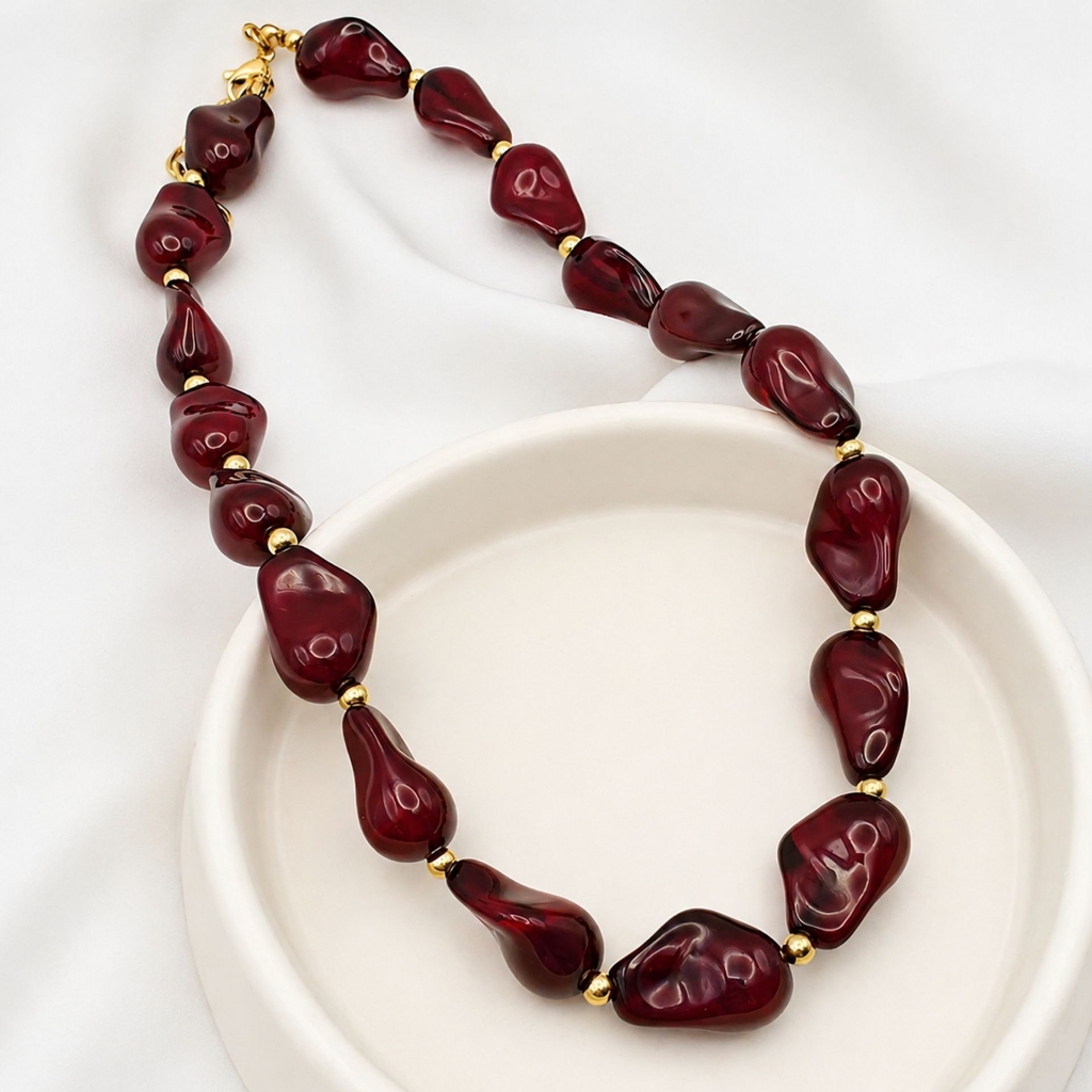 Collier perles Clem