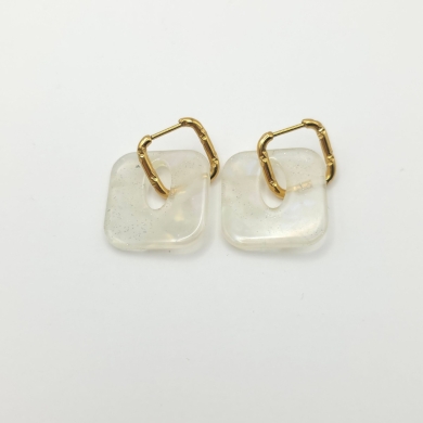 Rosalie carrée Blanc nacré