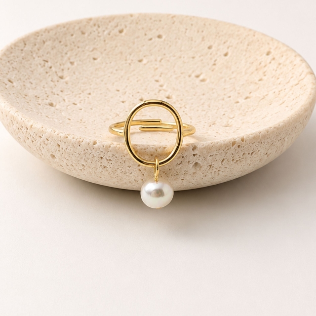 Bague perle eau douce Poésie