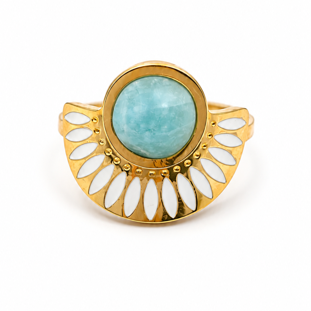 Bague Takoda amazonite (reservé biche )