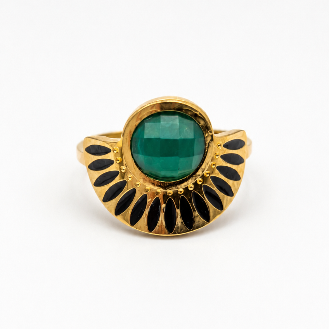 Bague Takoda onyx vert