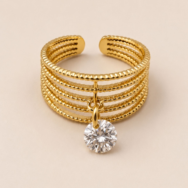 Bague zircon Secret