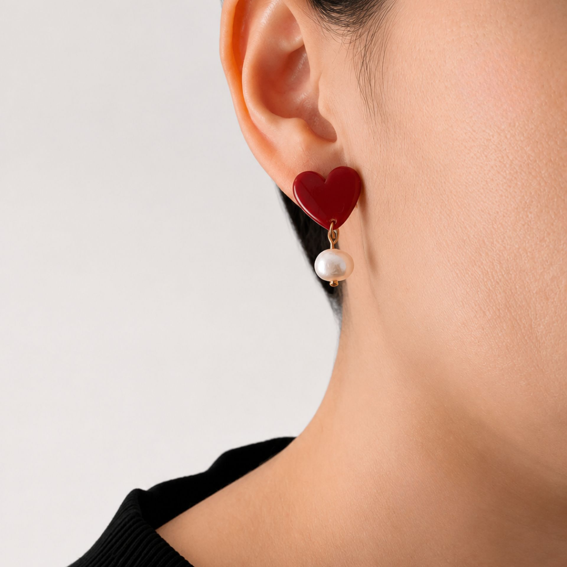 Boucles d’oreilles cœur Isaé ( reservé F) – Image 2