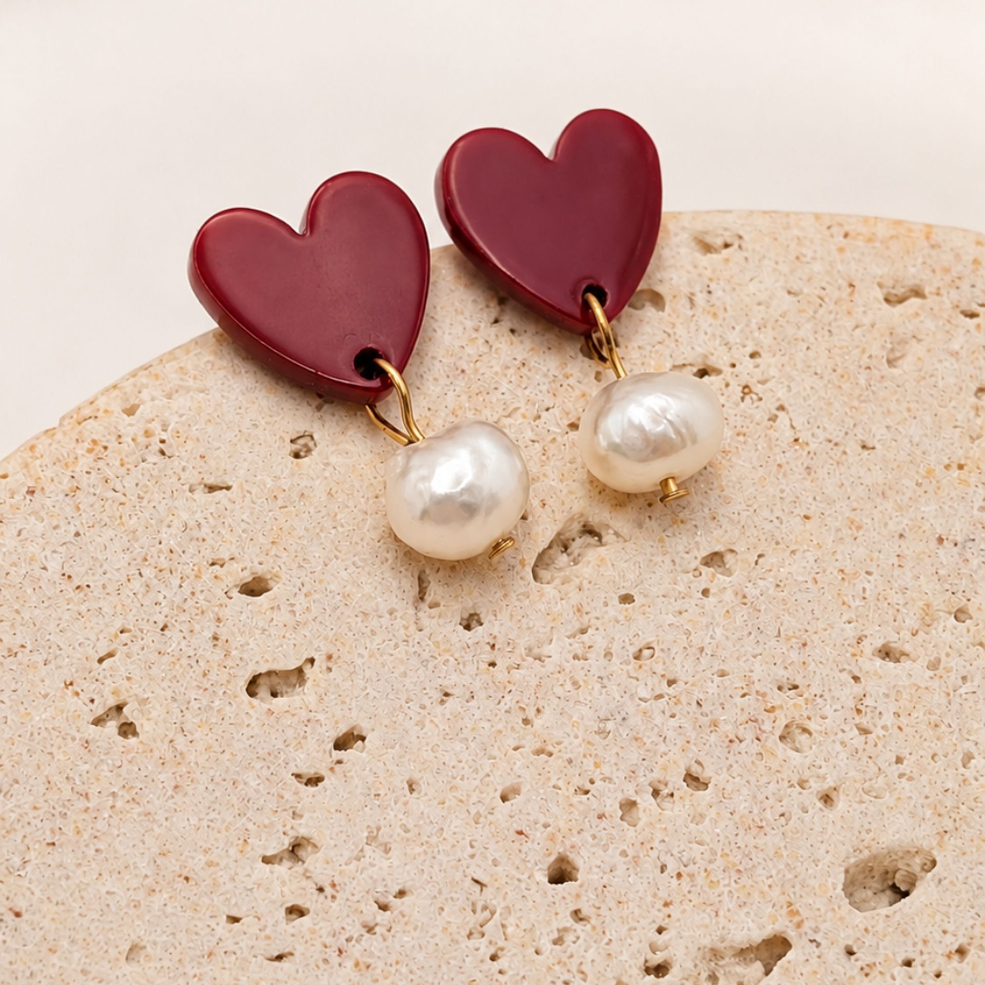 Boucles d’oreilles cœur Isaé ( reservé F) – Image 5