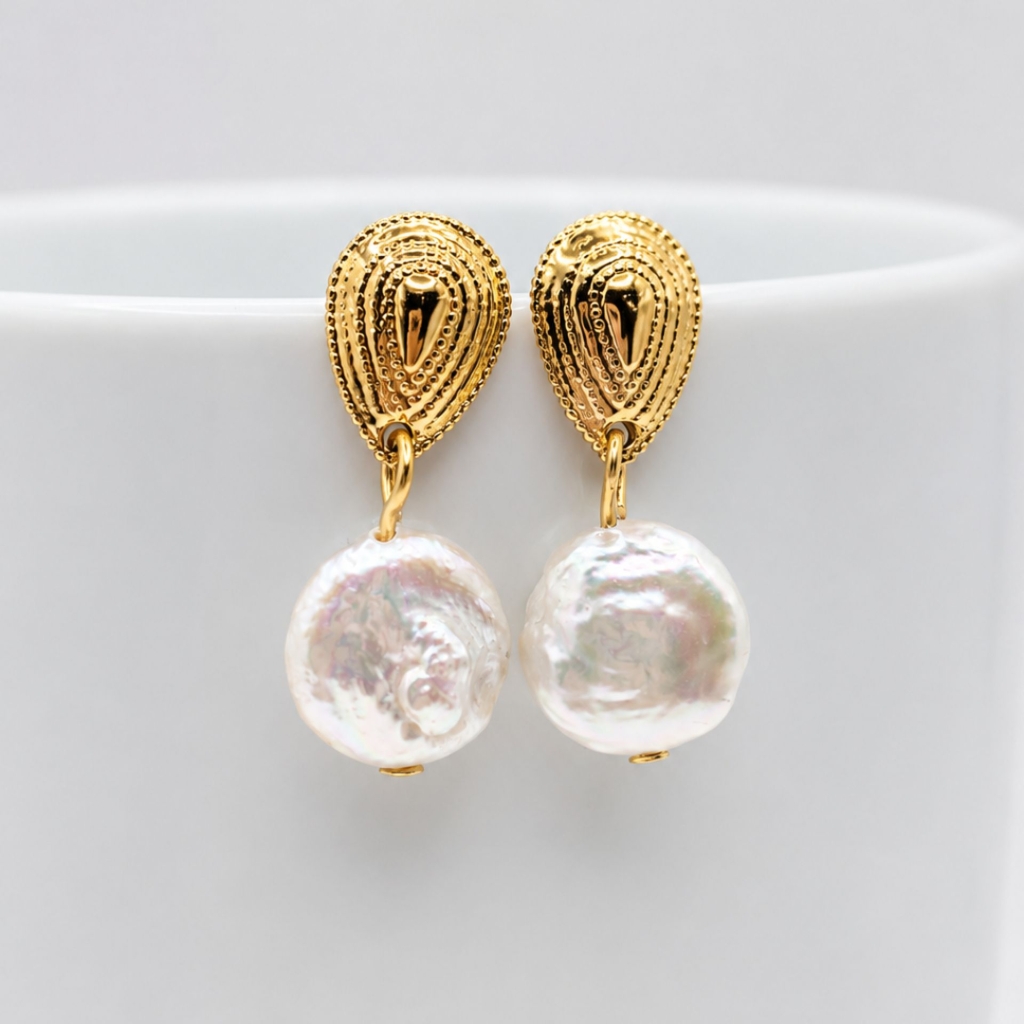 Boucles d’oreilles perle Léa