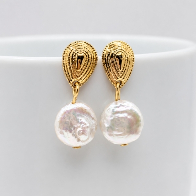 Boucles d’oreilles perle Léa