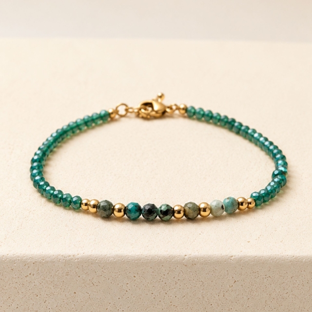 Bracelet perles vertes Oasis