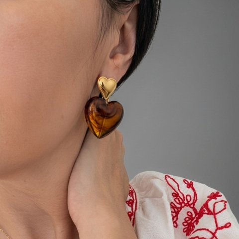 Image of Boucles d’oreilles cœur Alma