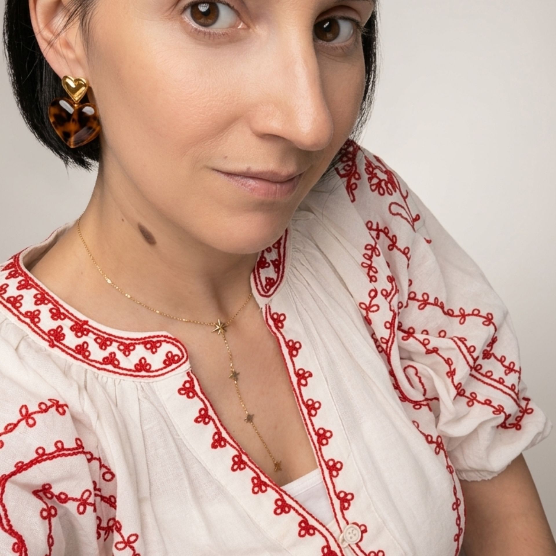 Boucles d’oreilles cœur Alma – Image 3